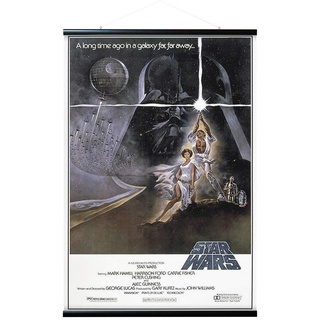 Erik Magnetische Posterleiste mit Poster - Star Wars Classic Krieg der Sterne Die Galaxien - Poster mit Rahmen