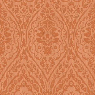 Bricoflor Ornament Tapete in Terracotta Florale Vliestapete mit Barock Muster Romantisch Landhaus Textiltapete Ideal für Esszimmer und Wohnzimmer