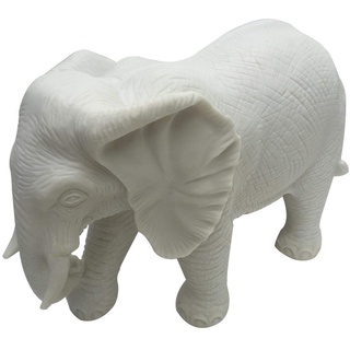 Trend Line Gartenfigur TrendLine Statue Elefant 42 cm weiß grau