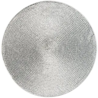 Excelsa Set Platzset rund Ø 36 cm Polypropylen Silber