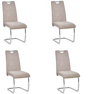 SHIITO - 4 Esszimmerstühle im modernen Stil - 100 x 43 x 42 cm - Modell Marc - Elegantes Paket - Ergonomischer Sitz und Metallbeine - aus Nerzstoff