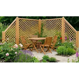Rankgitter Avantgarde 90 x 180 auf 90 cm – Rankhilfe aus Sibirischer Lärche – Spalier für Kletterpflanzen – Kletterhilfe für Garten & Terrasse