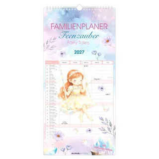ALPHA EDITION GmbH & Co. KG Familienplaner Feenzauber 2027 Weiß