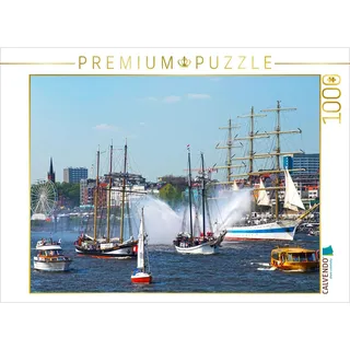 Calvendo Puzzle Historische Segelschiffe im Hamburger Hafen während des 817. Hafengeburtstags 1000 Teile Lege-Größe 64x48cm Foto-Puzzle für glücklic