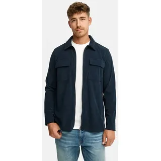 Indicode Hemd Langarm INNemoto Zip Shirt, Größe M in Blau Blau