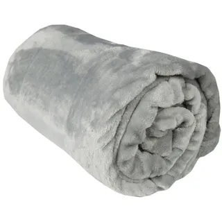 Wohndecke zum Kuscheln "Celina" S-XXXL, Bestlivings, Mikrofaser, flauschig, warm, waschbar bei 30°C, trocknergeeignet grau 220 cm x 240 cm
