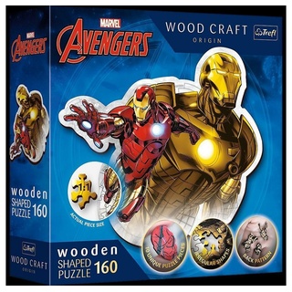 Trefl Puzzle Holz Puzzle 160 Marvel Avengers - Ironman's Flug, 199 Puzzleteile