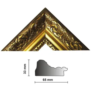 Bilderrahmen Neumann Bilderleiste Bilderleiste 840 ORO, gold, Länge 1m barockleiste gold goldfarben