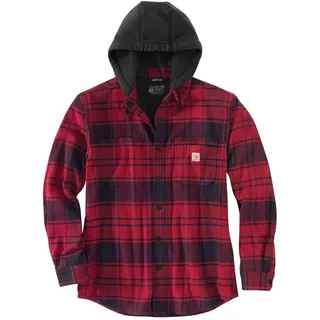 Carhartt Herren Rugged Flex Relaxed Fit Flannel Fleece Lined Hooded Shirt Jac Rugged Flex Relaxed Fit Flanell-Fleece-gefüttertes Kapuzenshirt Jac - XL