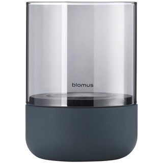 BLOMUS Pure Home Kerzenständer Windlicht CALMA Steel Gray mit Maxi-Teelicht