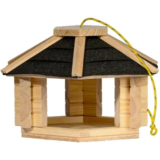 Dobar Vogelhaus Zwart XL Massivholz 40 cm x 34,5 cm x 23,5 cm FSC®
