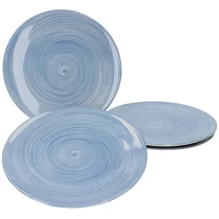 Ritzenhoff & Breker Speiseteller Uni Blau 26,5 cm 4er Set