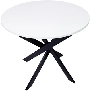 SKRAUT HOME ZEN 90 x 77 x 90 cm mattweiß/schwarz