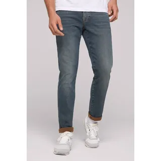 Camp David CAMP DAVID, Herren, Gr. 34, Länge 30, blau (blau braun), Material: 98% Baumwolle, 2% Elasthan, Zusatz: Enthält nichttextile Teile tierischen Ursprungs (Badge), vintage, casual, regular fit, Jeans, mit normaler Leibhöhe
