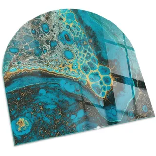 Tulup Glasbodenplatte 100 x 100 x 0,4 cm Türkis