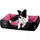 Hundekissen LUPI XL 100 x 65 cm pink/schwarz