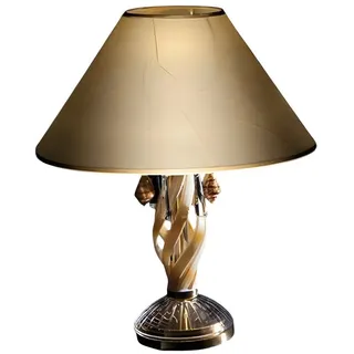 Xlmoebel Nachttischlampe Bohemia IVELE Kristall Tischleuchte im Antik-Stil, Hergestellt in Europa goldfarben