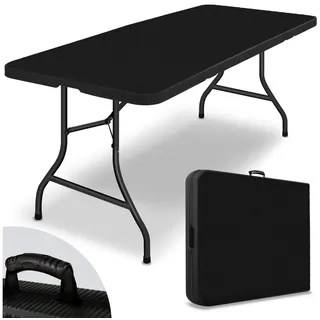 CASARIA Klapptisch 180 x 75 x 73 cm schwarz