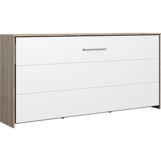 Schrankbett WIMEX "Juist" Schrankbetten Gr. horizontal klappbar Lattenrost, B/L: 90 cm x 200 cm Betthöhe: 12 cm, kein Härtegrad, ohne Matratze, weiß (san remo eiche nachbildung) Weitere Funktionsbetten horizontal klappbar