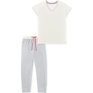 Schiesser, Damen, Pyjama, Casual Nightwear Schlafanzug, Beige, (42, XL)