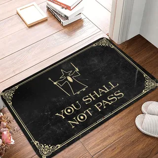 Fußmatte "Fall You Shall Not Pass", rutschfeste Matte für Haustür (Größe: 50 x 80 cm)