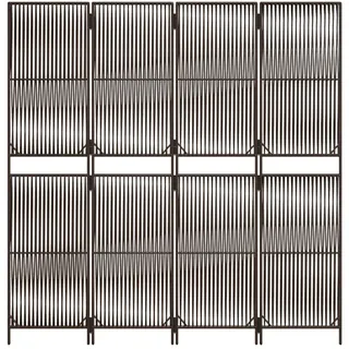 vidaXL Paravent 4-tlg. Braun Poly Rattan