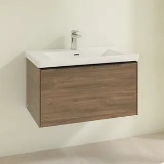 Villeroy & Boch Waschbeckenunterschrank 1 Auszug 77,2 x 43,2 x 47,8 cm Schwarz