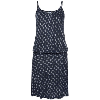 Beachtime Strandkleid Damen blau-weiß-bedruckt Gr.36