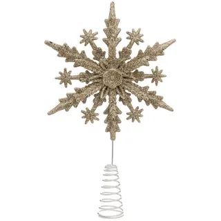 Atmosphera Createur d ́interieur Weihnachtsbaumspitze, Gold, Kunststoff, 23 cm, Dekoration, Weihnachtsdekoration, Weihnachtsbaumschmuck, Christbaumspitzen