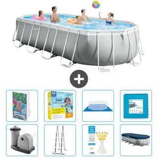 Prism Frame Pool Oval - 610x305x122 Cm - 9-teilig  S566
