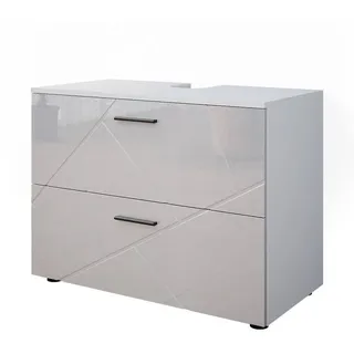 Vicco Waschbeckenunterschrank 80 x 59 cm Weiß Hochglanz