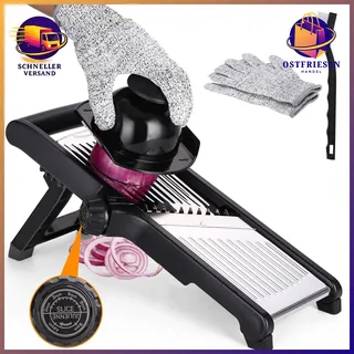 Gemüsehobel 5-in-1 Verstellbar Edelstahl Mandoline Gemüseschneider Küchenhelfer