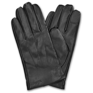 Navaris Lederhandschuhe Touchscreen Handschuhe aus Echtleder für Herren aus Nappa - Lammleder schwarz