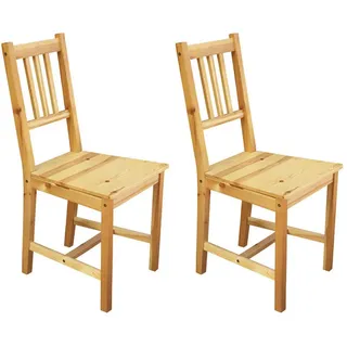 Möbilia Esszimmerstuhl Kiefer beige 2er Set