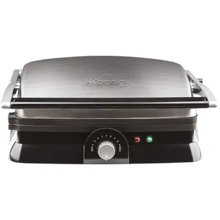 HKoenig Grill, Silber, Metall, 15x12.3x33.2 cm, Küchengeräte, Tischgrills & Fondues, Raclette-Grills