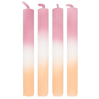 Stabkerzen "Dip Dye", rosé, 18 x 2,2 cm, 4 Stück