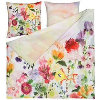 ESTELLA Mako-Satin Bettwäsche Garden Multicolor 1 Bettbezug 155 x 220 cm + 1 Kissenbezug 80 x 80 cm