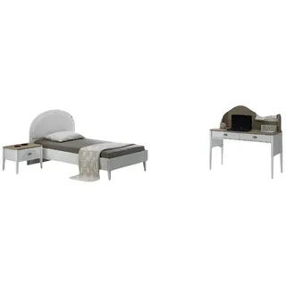 JV Möbel Jugendzimmer Set Bett, Nachttisch, Kleiderschrank), Schreibtisch Modernes Design