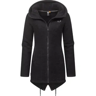 Ragwear Sweatshirt Kapuzenstrickjacke Wingi Melange in schwarz, EU XL