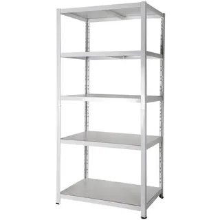 Szagato Aktenregal Stahl 180 x 90 x 60 cm weiß 5 Böden