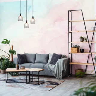 Muralo Selbstklebende FOTOTAPETE 416x254 TAPETE Wandtapeten Pastell Ombre Aquarell Dekor Wohnzimmer Schlafzimmer Moderne Wandbilder XXL Wand Dekoration Abstrakt Luxus Br.416xHö.254