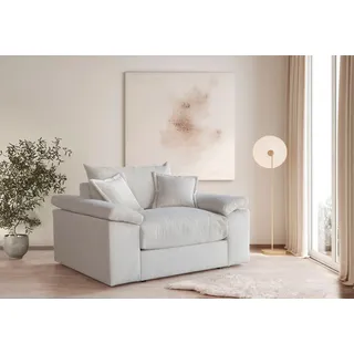 OTTO home XXL-Sessel Soft&Cosy Polyester 151 x 93 x 123 cm Beige mit 2 Zierkissen