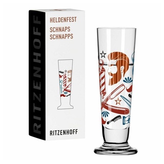 Ritzenhoff Schnapsglas Heldenfest 011, Kristallglas bunt