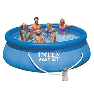 INTEX Aufblasbarer Pool Easy Pool Set 457 x 122 cm + Filterpumpe für den Garten