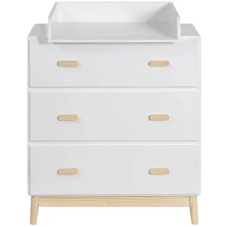 Mobili Rebecca Mobili Wickeltisch, Weiß, Holzwerkstoff, Rechteckig, 42x100x80 cm, Babymöbel, Wickelkommoden - Zubehör, Wickelkommoden