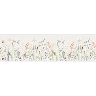 AG Design Selbstklebende Bordüre Zarte Blüte, AWB 8486 | Wasserfest Dekoration für Wände, Möbel, Tapeten, Wandverkleidungen und Türen, Folie | Breite 500 cm x Höhe 13.8 cm