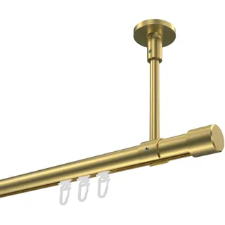 Interdeco Innenlaufgarnitur 1-läufig Ø 20 mm 240 cm Messing-Optik