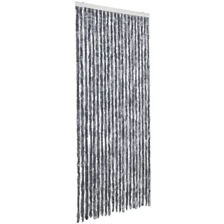 vidaXL Insektenschutz Vorhang Flauschvorhang Plüschvorhang Türvorhang Fadenvorhang Fliegenschutz Wohnwagen Camping Silbern 90x200cm Chenille