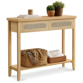 VASAGLE Konsolentisch 100x30x75 beige