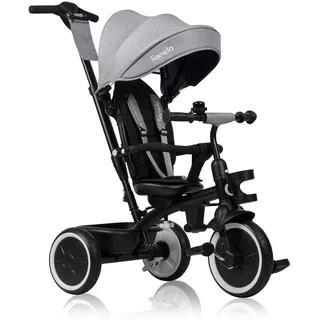 lionelo Berry Dreirad und Kinderwagen von 9 Monaten bis 5 Jahren bis zu 25 kg Große PU-Räder, Dreirad-Drehsitz 360° Montage ohne Werkzeug